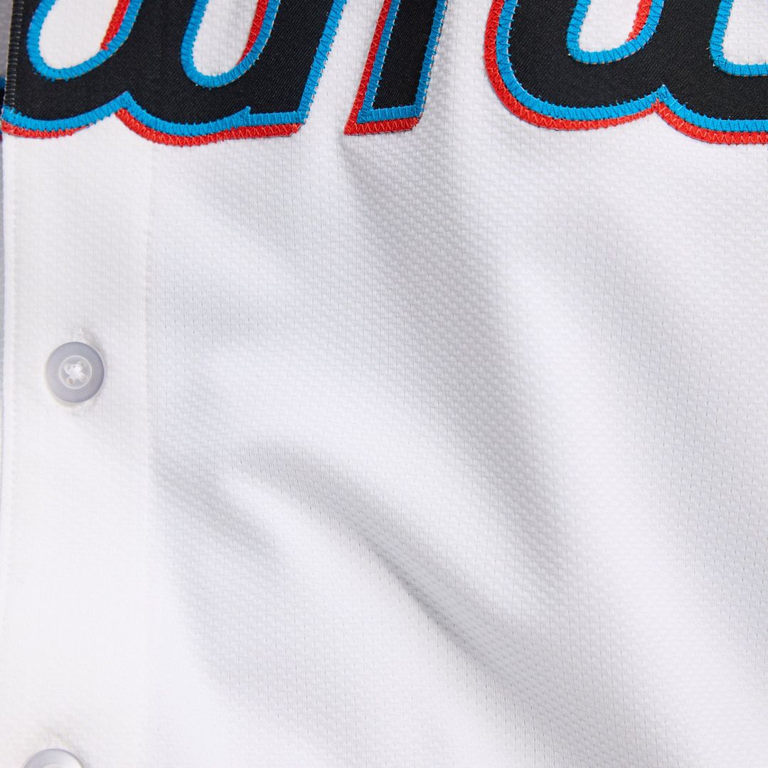 Men's Miami Marlins Nike White Home Elite Jersey