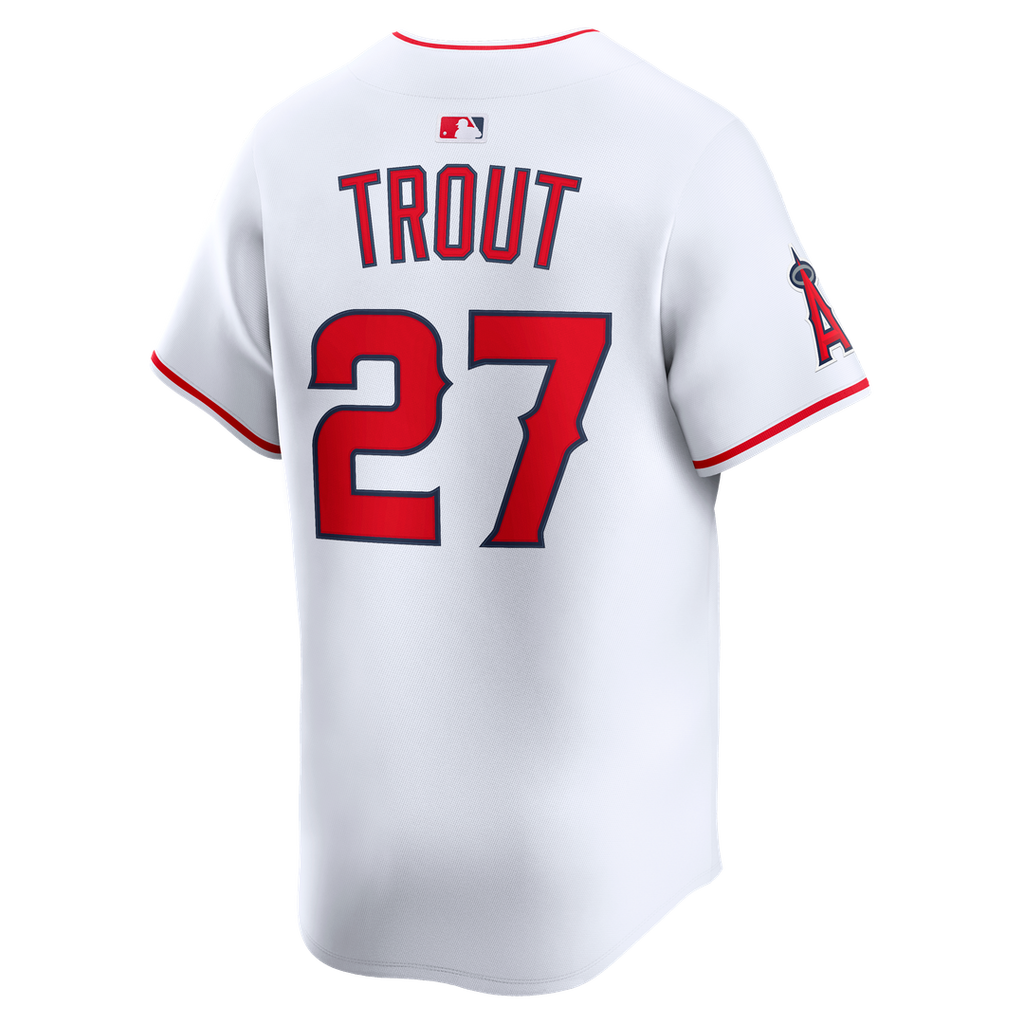 Men's Los Angeles Angels Mike Trout Nike White Home Limited Player Jersey