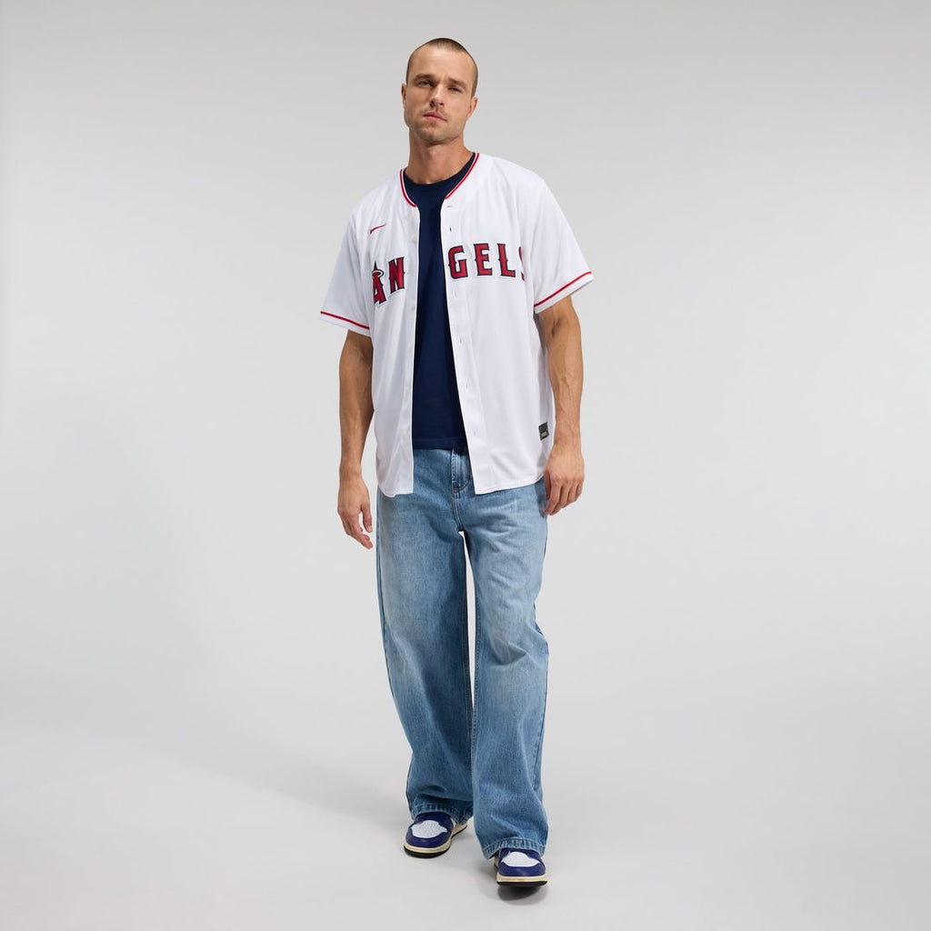 Men's Los Angeles Angels Nike White Home Replica Team Jersey