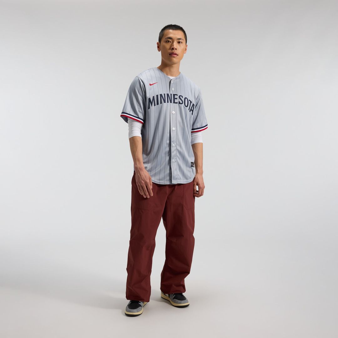 Men's Minnesota Twins Nike Gray Road Replica Team Jersey