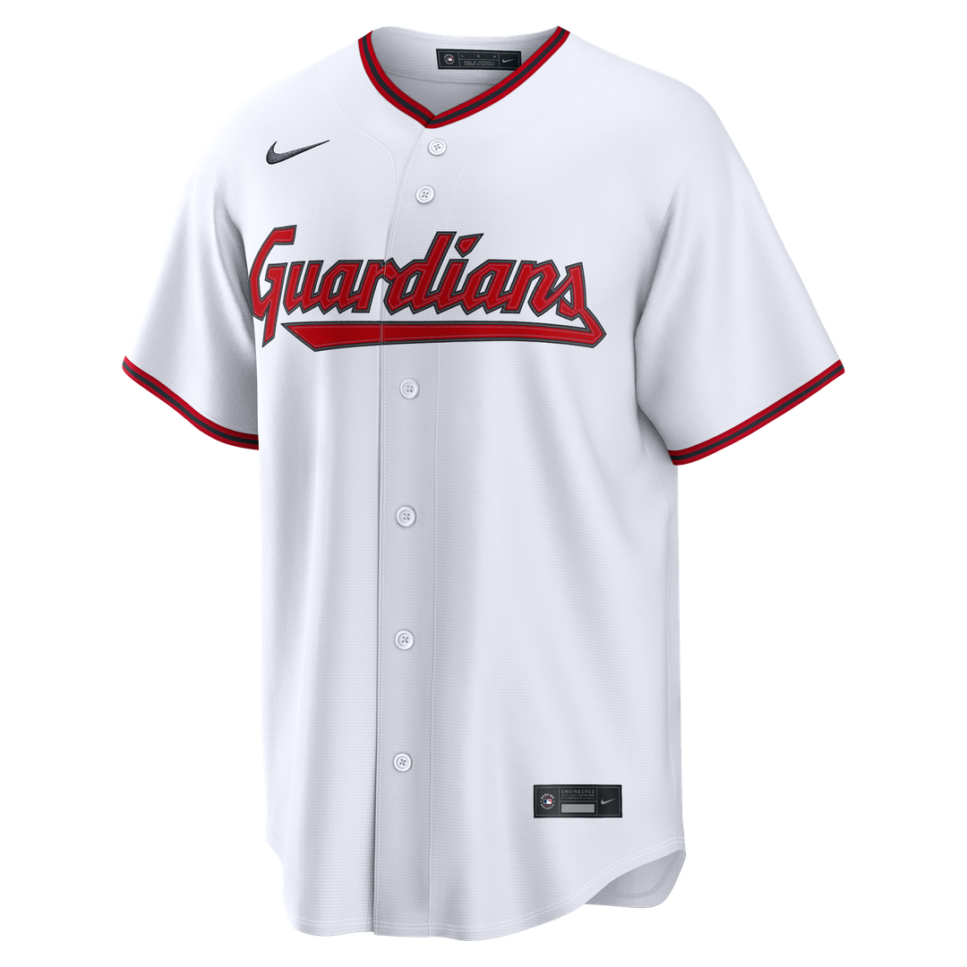 Men's Cleveland Guardians Steven Kwan Nike White Home Replica Jersey