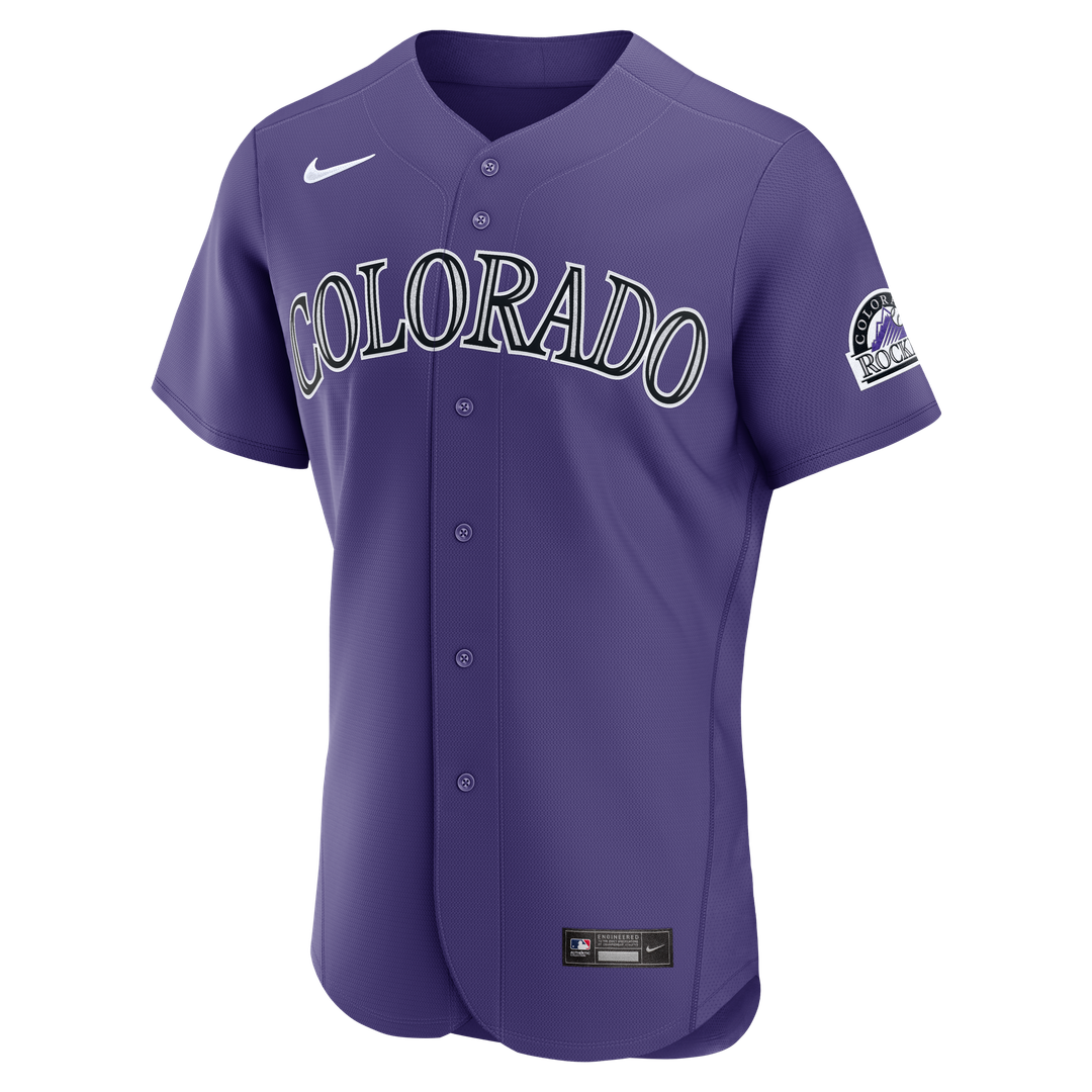 Men's Colorado Rockies  Nike Purple Alternate Authentic Jersey