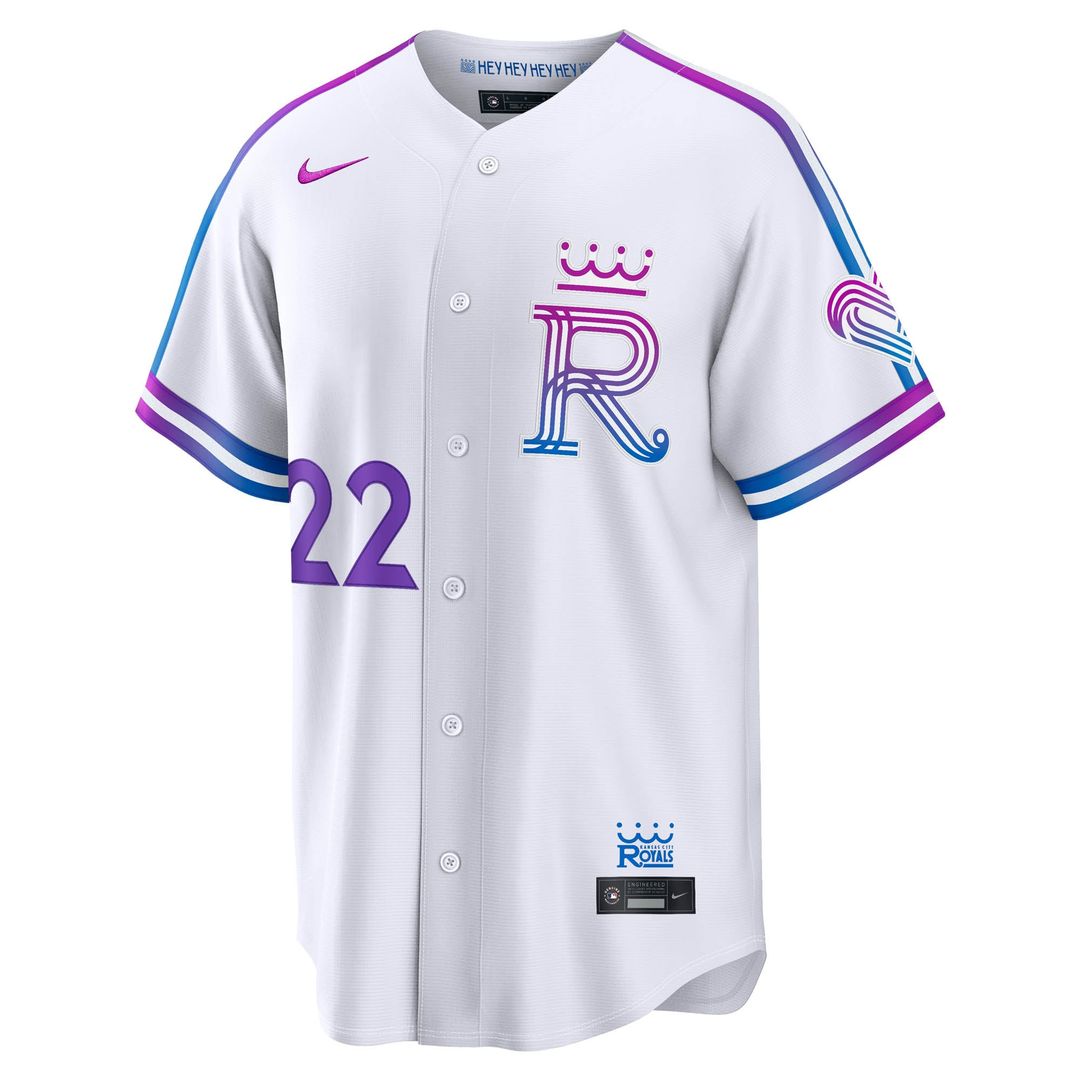 Men's Kansas City Royals Carter Jensen Nike White 2026 City Connect Stadium Jersey