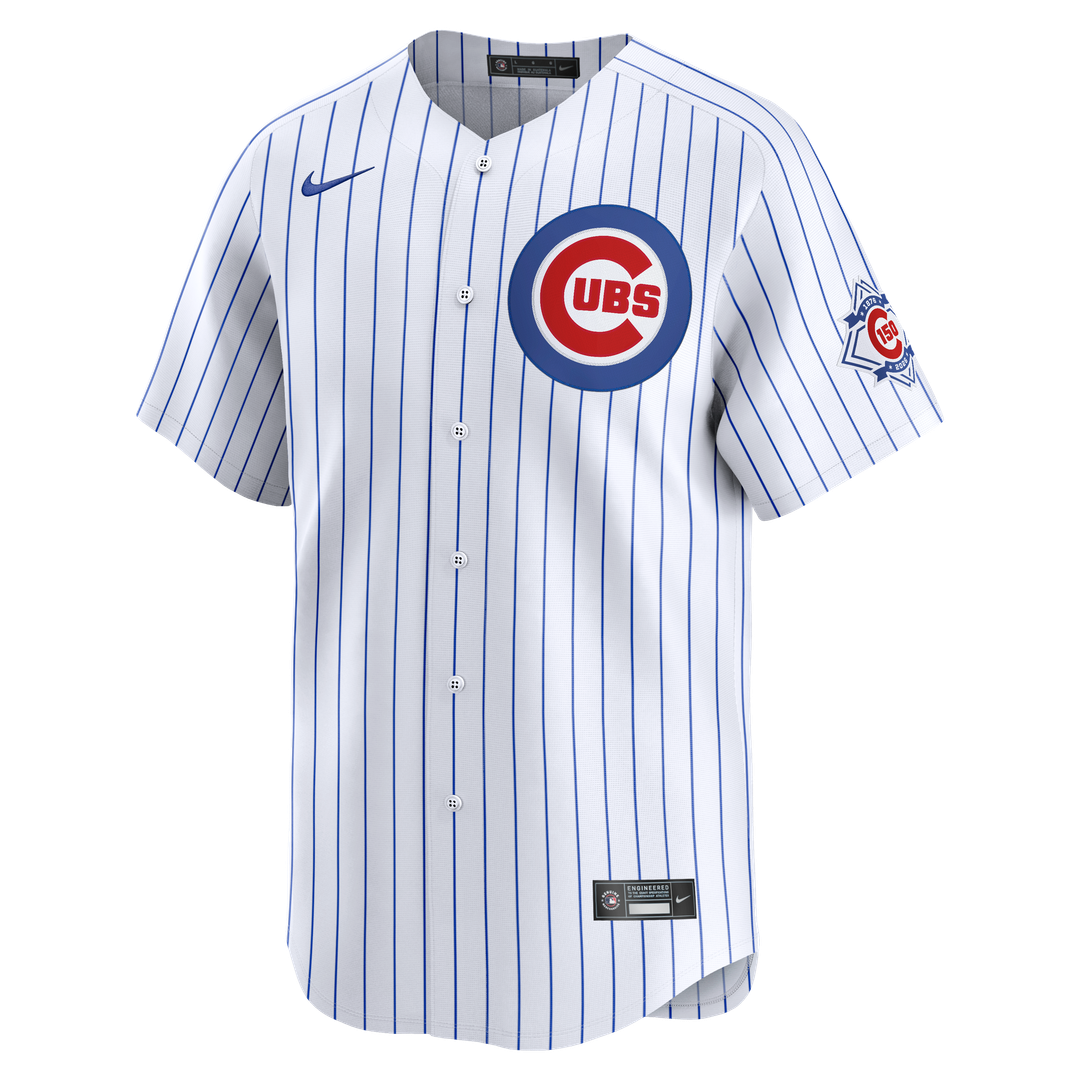 Men's Chicago Cubs Pete Crow-Armstrong Nike White 150th Anniversary Limited Jersey