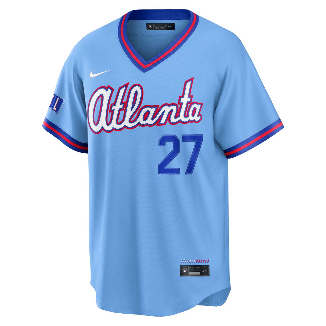 Men's Atlanta Braves Austin Riley Nike Powder Blue 2026 City Connect Stadium Jersey