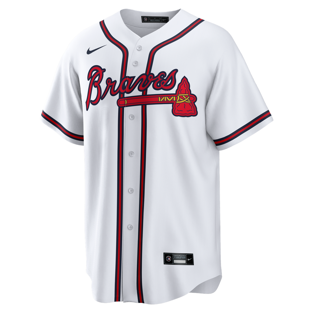 Men's Atlanta Braves Chipper Jones Nike White Home Retired Player Replica Jersey
