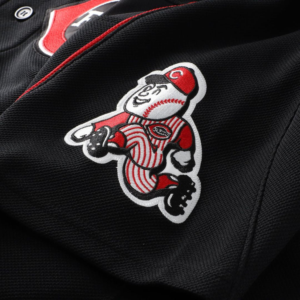 Men's Cincinnati Reds Ken Griffey Jr. Mitchell & Ness Black Cooperstown Collection Authentic Mesh Batting Practice Jersey