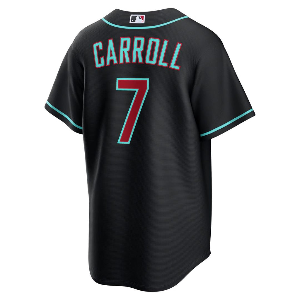 Men's Arizona Diamondbacks Corbin Carroll Nike Black Alternate Replica Jersey