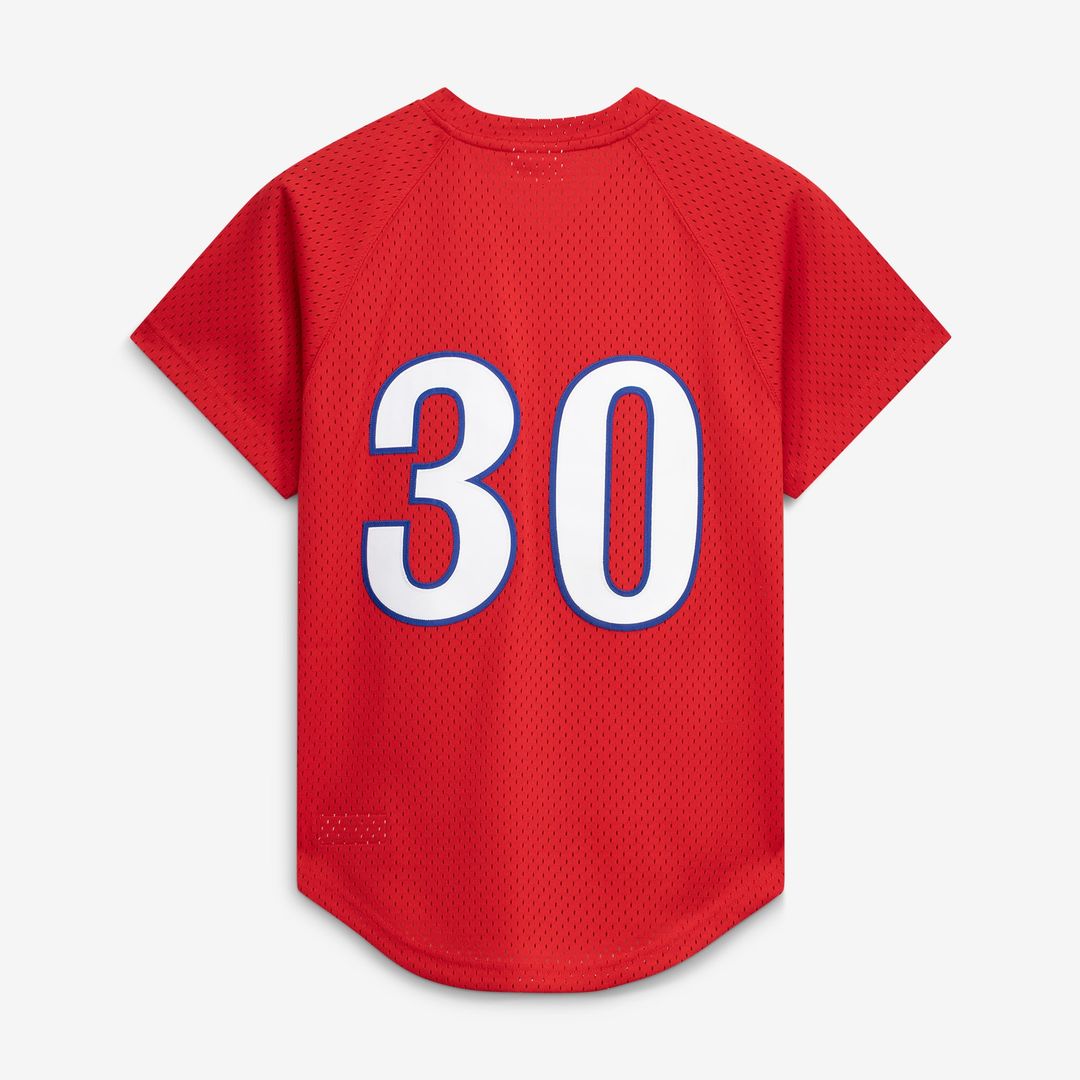 Men's Montreal Expos Tim Raines Mitchell & Ness Scarlet Authentic Batting Practice Jersey