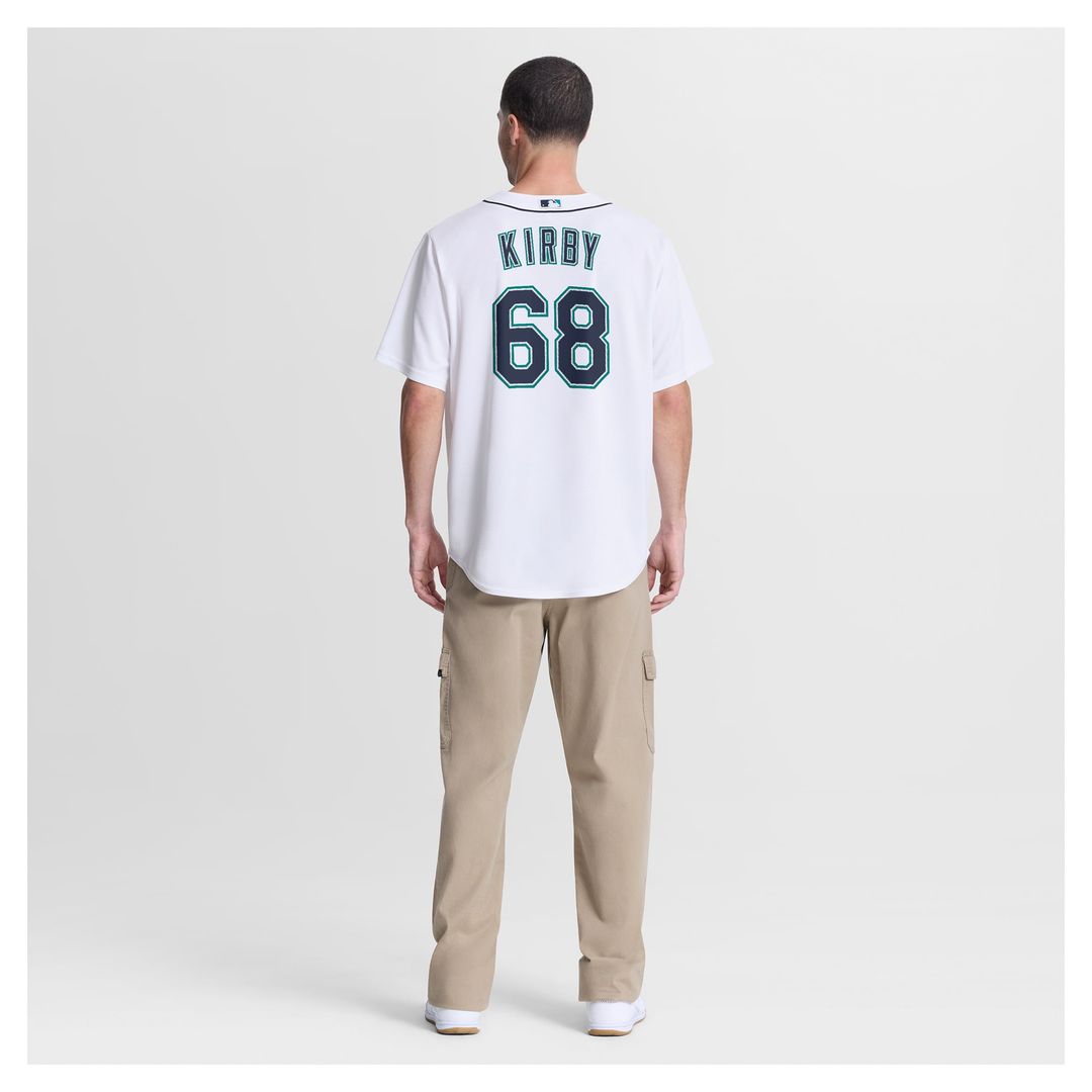Men's Seattle Mariners George Kirby Nike White Home Replica Jersey