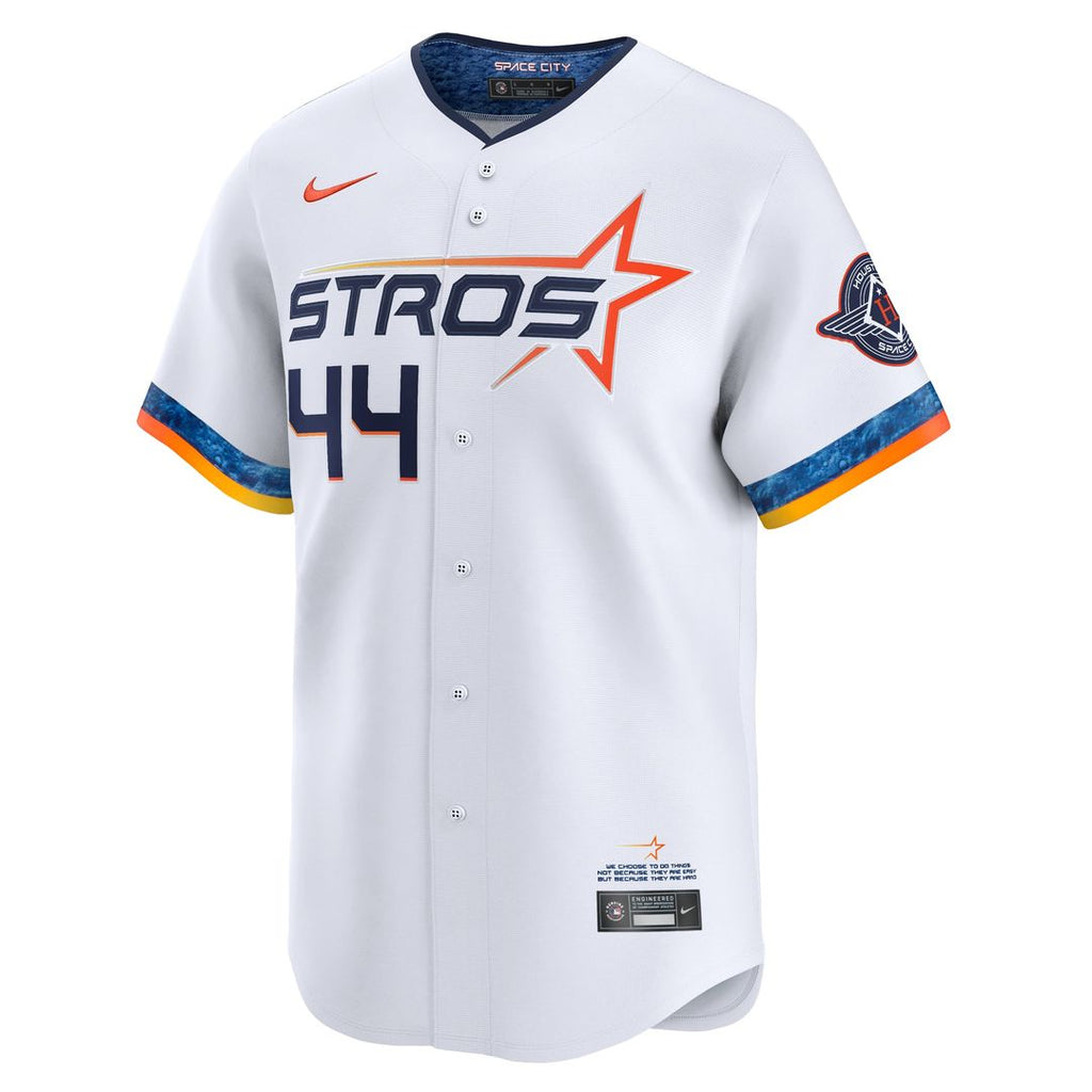 Men's Houston Astros Yordan Alvarez Nike White 2025 City Connect Limited Player Jersey