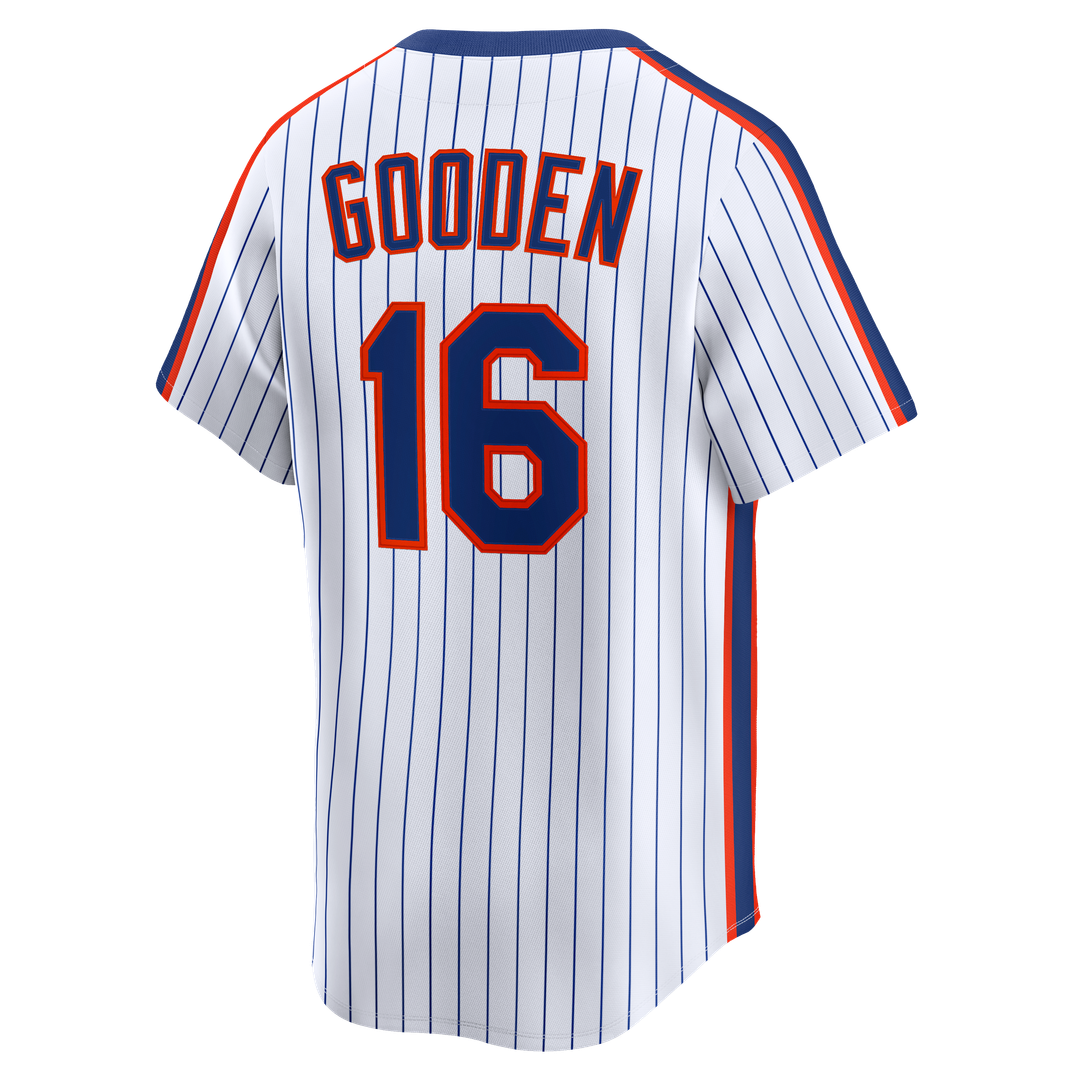 Men's New York Mets Dwight Gooden Nike White Cooperstown Collection Limited Jersey