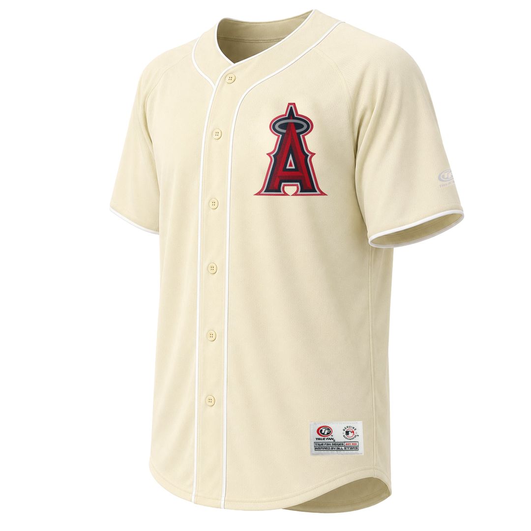Men's Los Angeles Angels Stitches Cream Fashion Jersey
