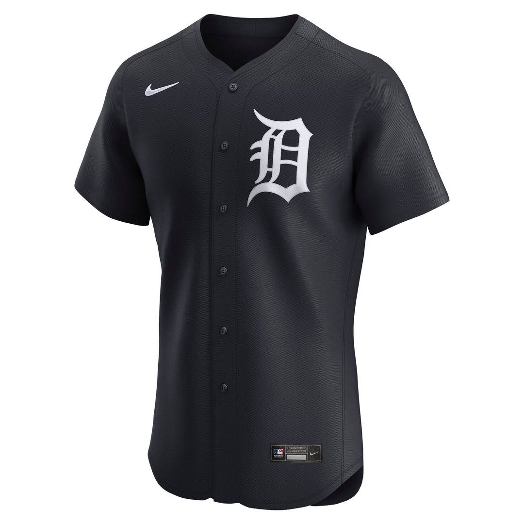 Men's Detroit Tigers Nike Navy Alternate 2 Elite Jersey