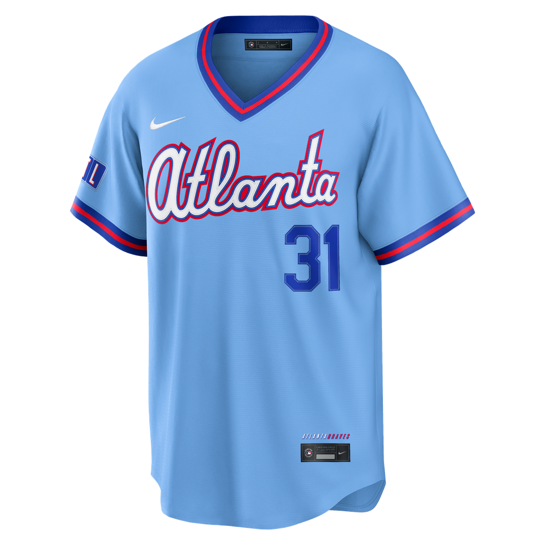 Men's Atlanta Braves Greg Maddux Nike Powder Blue 2026 City Connect Stadium Jersey