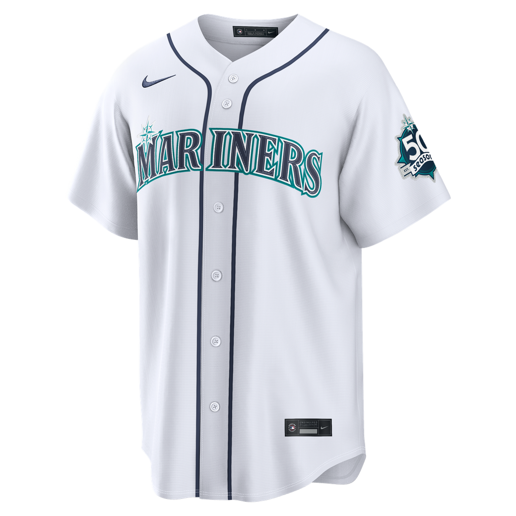 Men's Seattle Mariners Julio Rodríguez Nike Teal Alternate Stadium 50th Season Patch Jersey