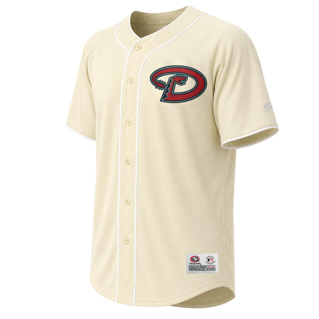 Men's Arizona Diamondbacks Stitches Cream Fashion Jersey