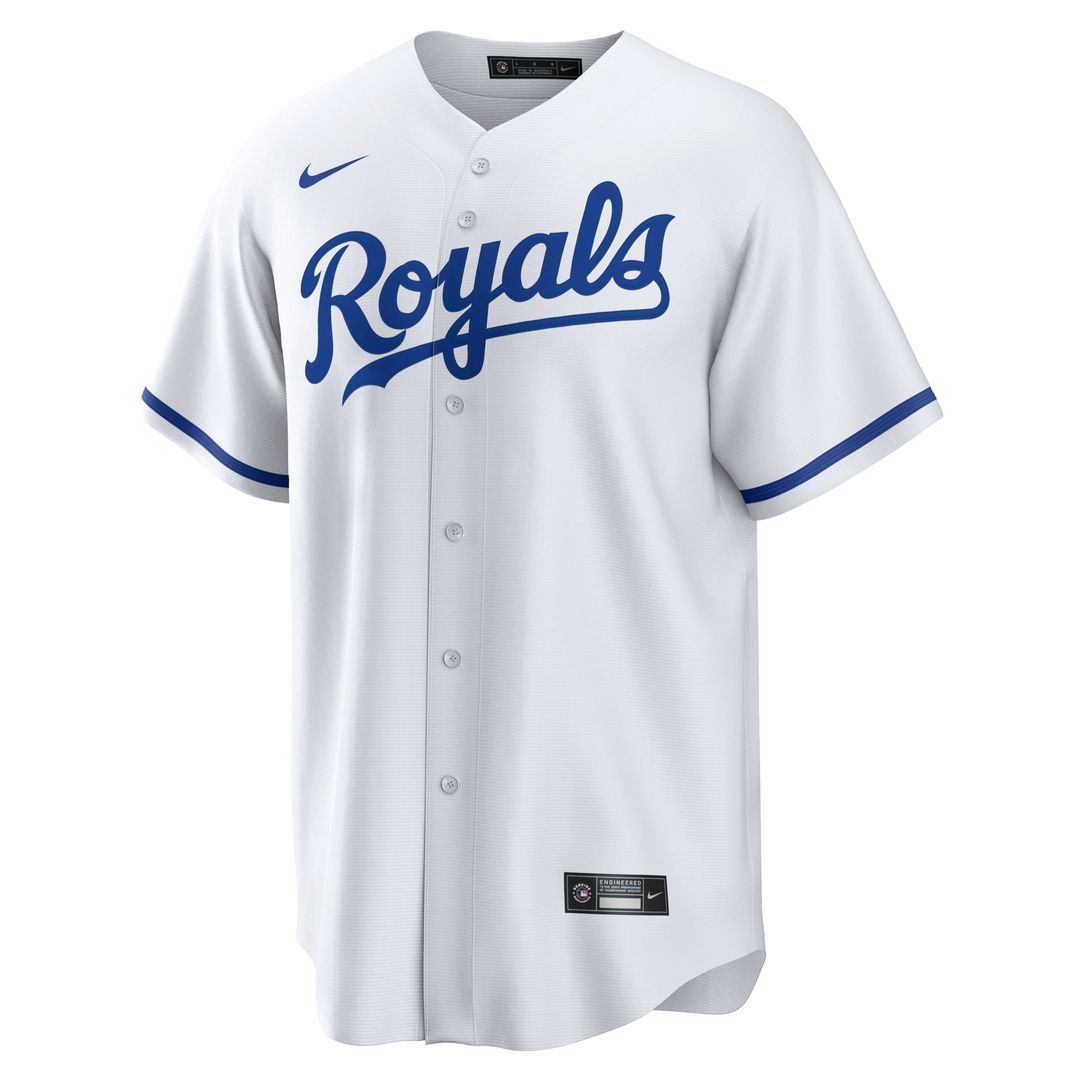 Men's Kansas City Royals  Nike White #1 Groom Home Replica Jersey