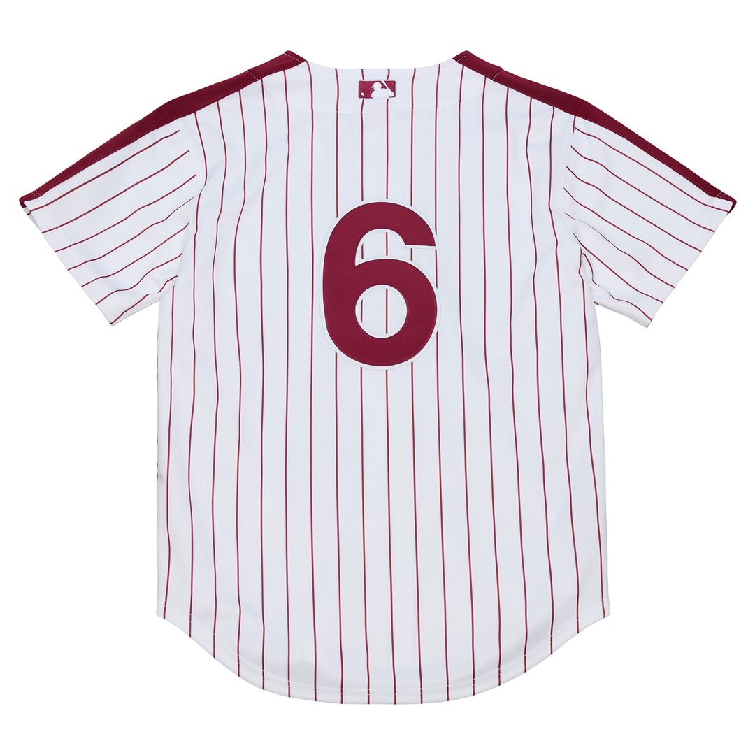 Men's Philadelphia Phillies Jimmy Rollins Mitchell & Ness White 2003 Cooperstown Collection Authentic Jersey