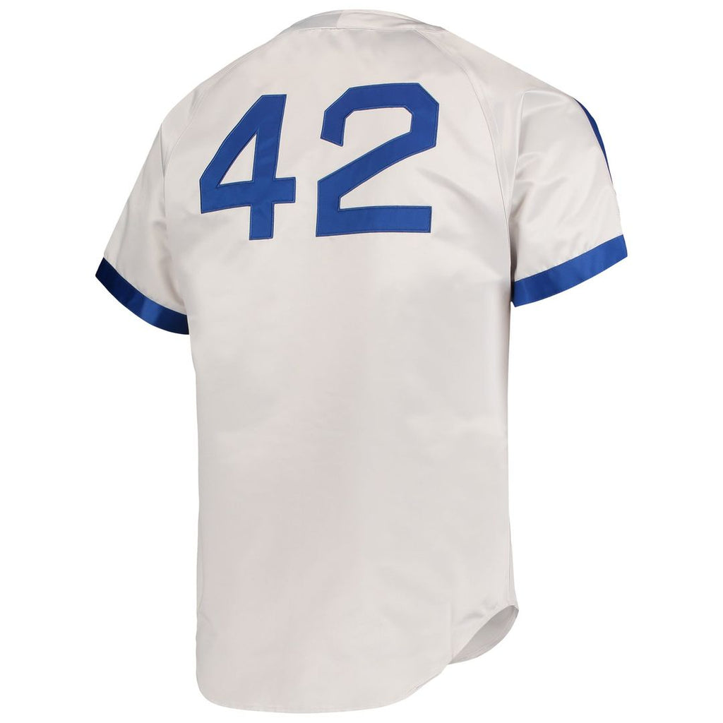 Men's Brooklyn Dodgers Jackie Robinson Mitchell & Ness Gray Cooperstown Collection Authentic Jersey