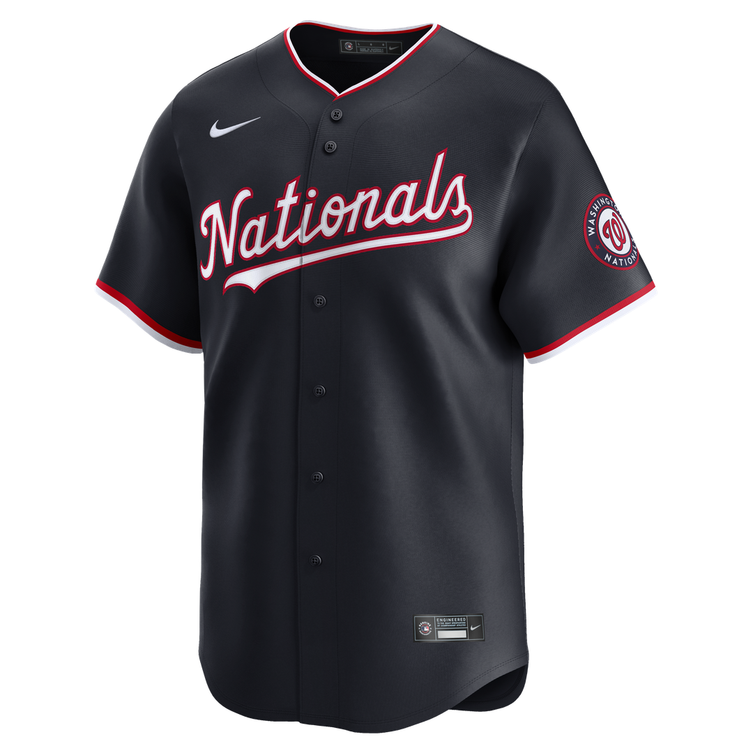 Men's Washington Nationals James Wood Nike Navy Alternate Limited Player Jersey