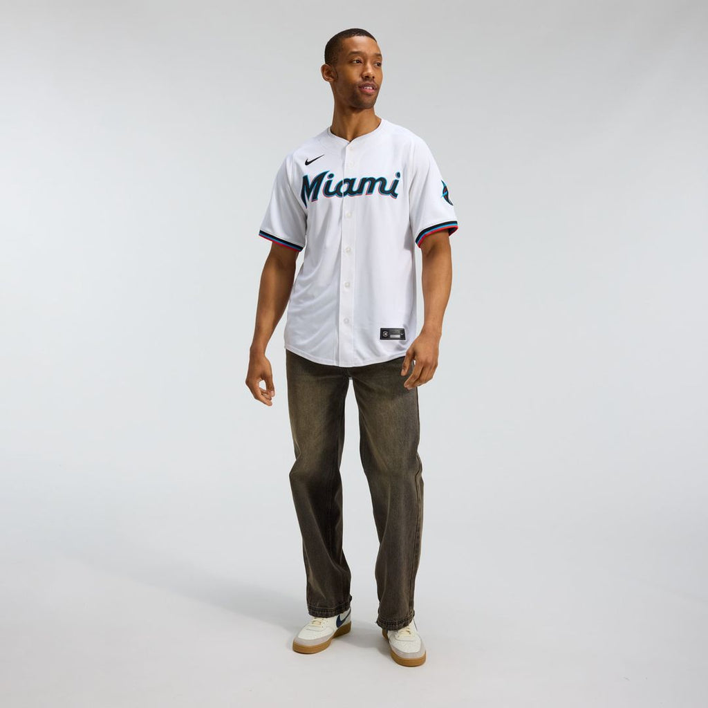 Men's Miami Marlins Nike White Home Limited Jersey