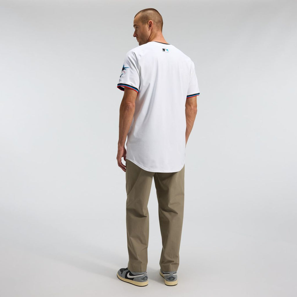 Men's Miami Marlins Nike White Home Elite Jersey