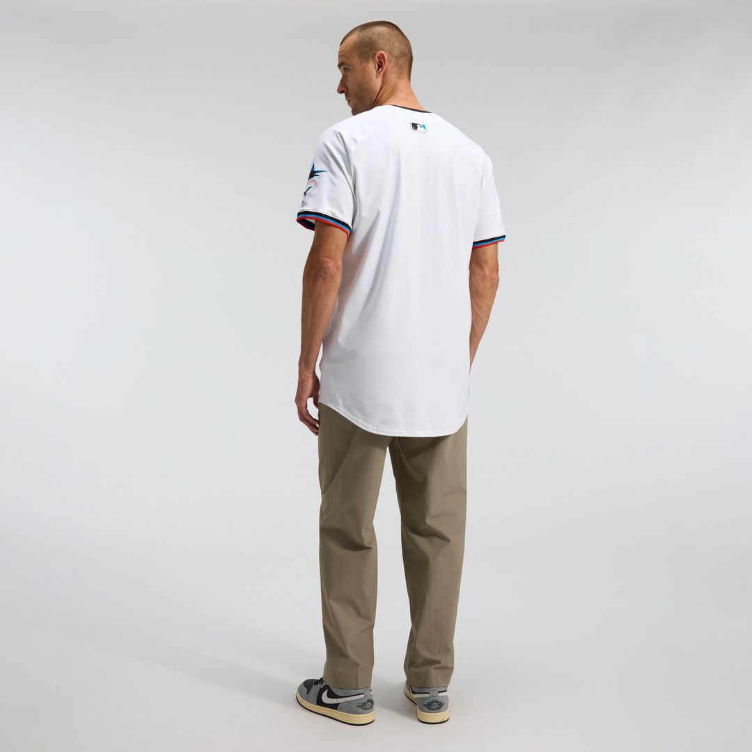 Men's Miami Marlins Nike White Home Elite Jersey
