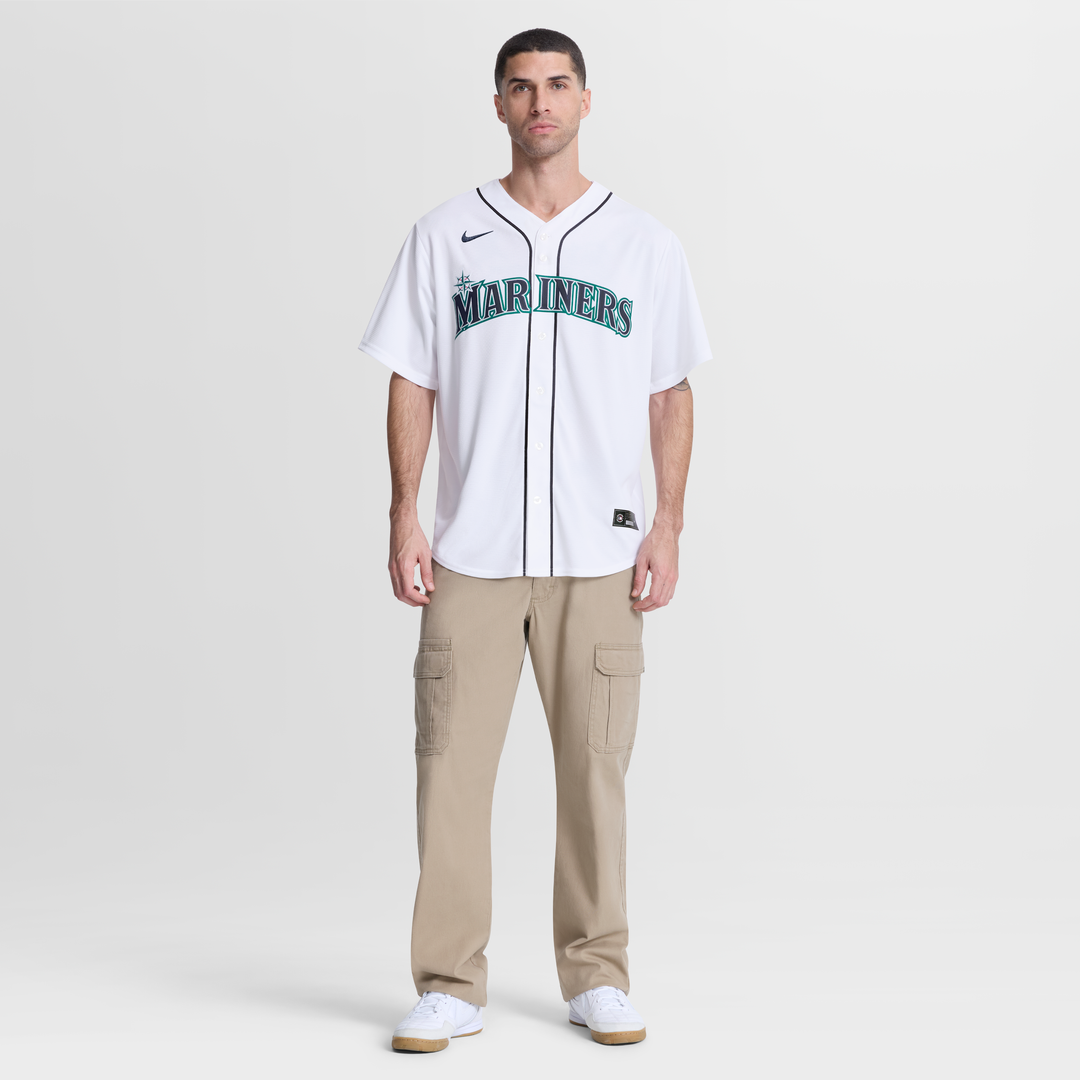 Men's Seattle Mariners Cal Raleigh Nike White Home Replica Jersey