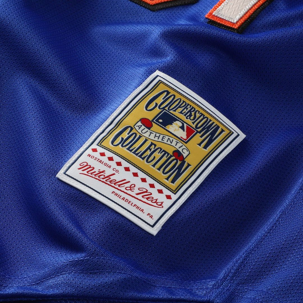 Men's New York Mets Mike Piazza Mitchell & Ness Royal Cooperstown Collection Mesh Batting Practice Button-Up Jersey