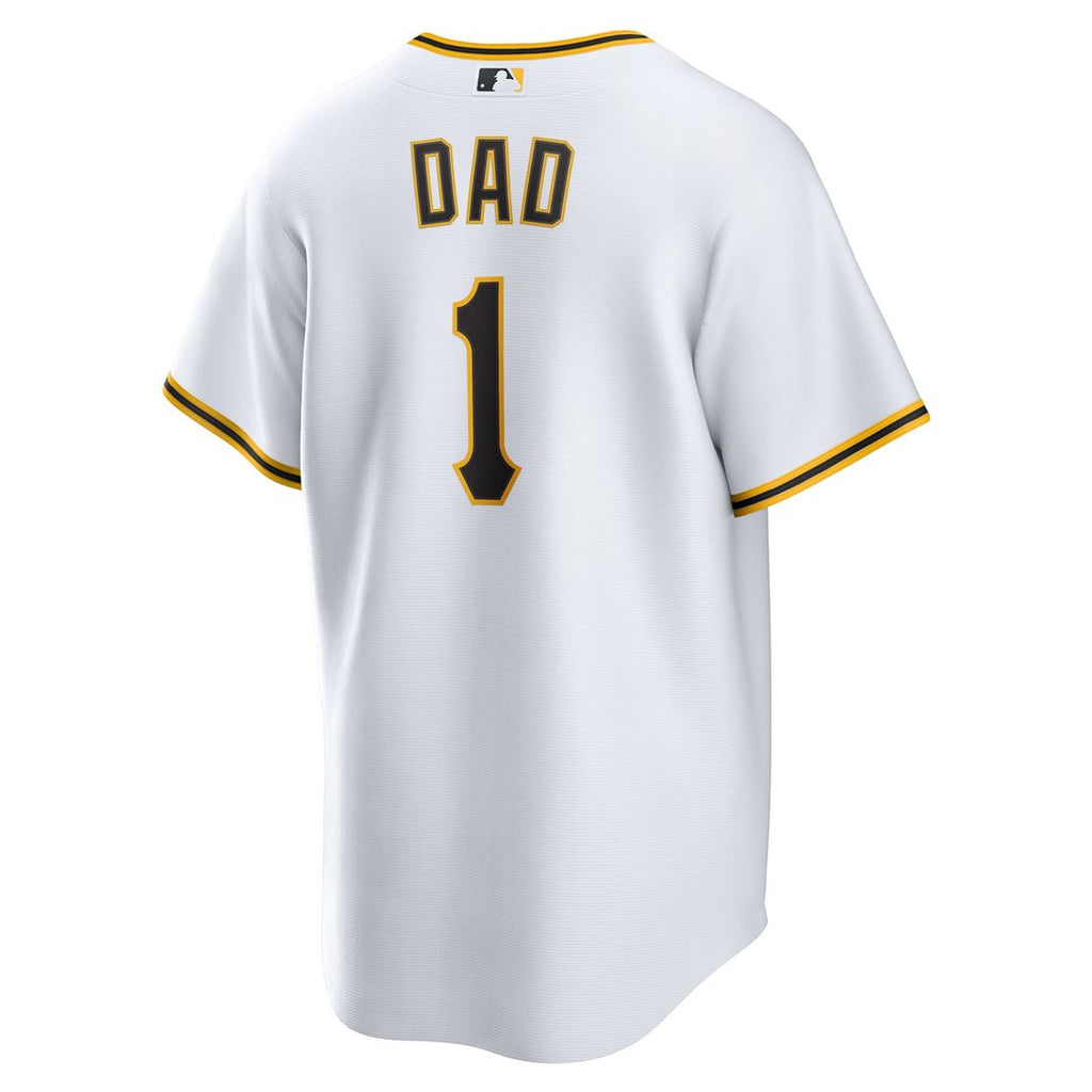 Men's Pittsburgh Pirates  Nike White #1 Dad Home Replica Jersey