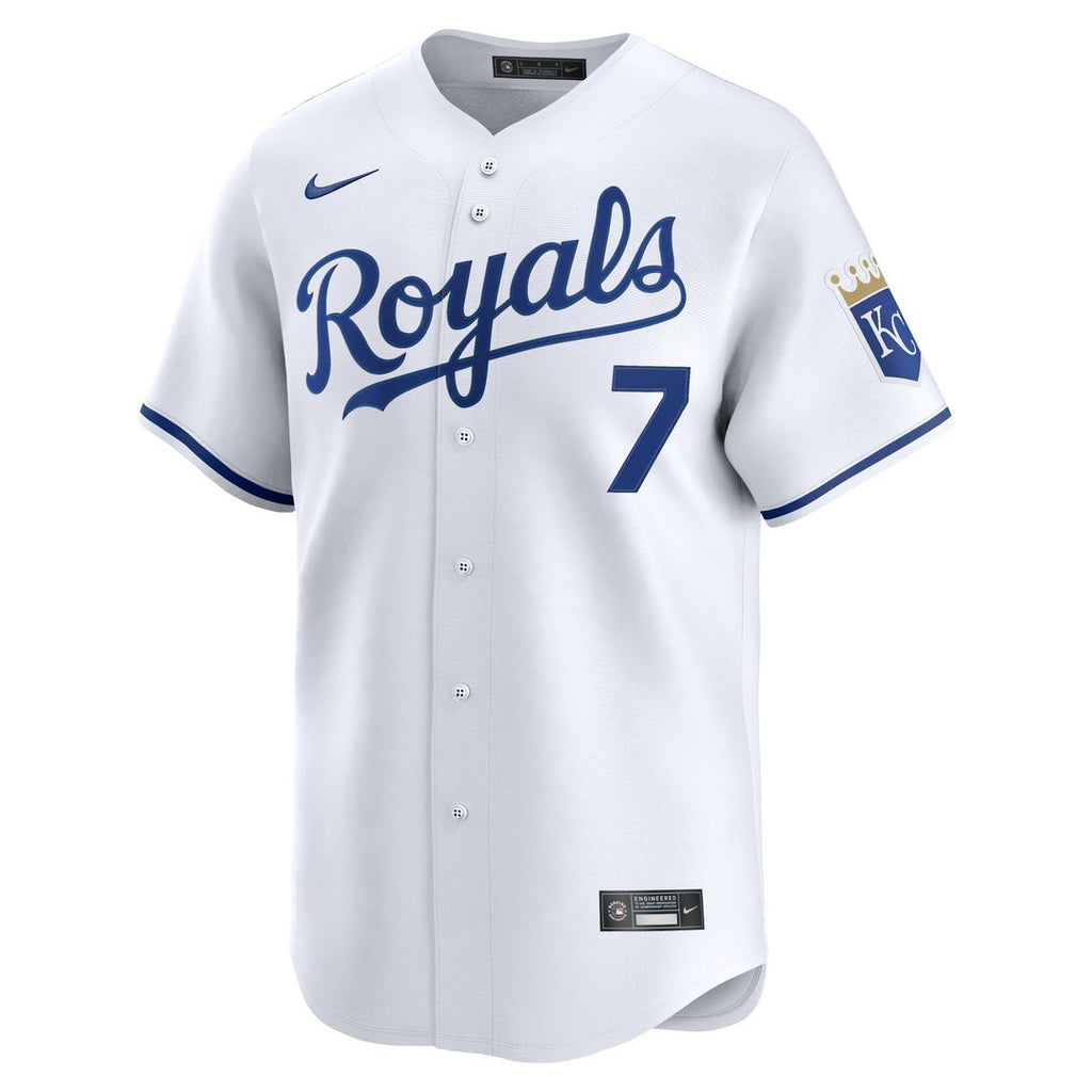 Men's Kansas City Royals Bobby Witt Jr. Nike White Home Limited Player Jersey