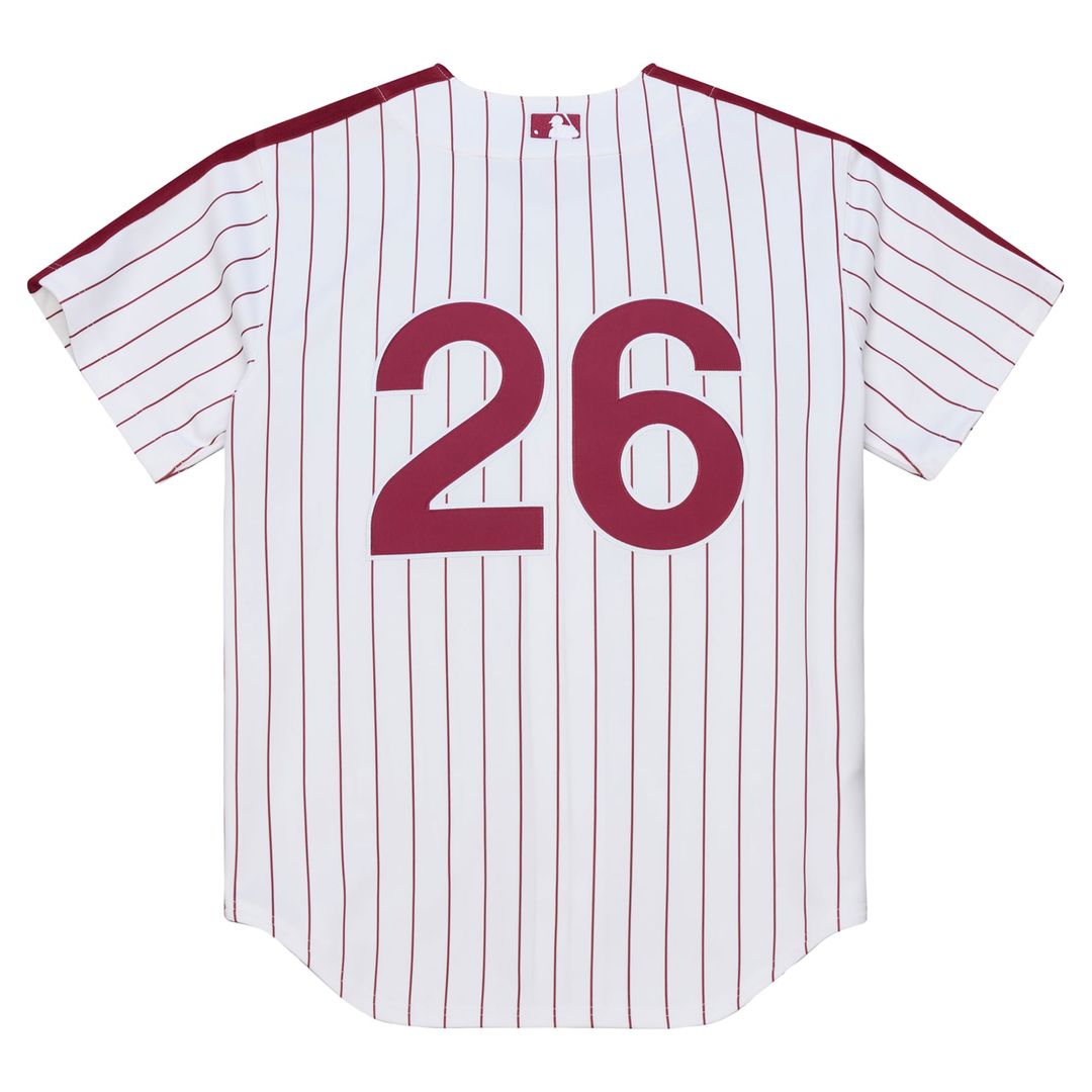 Men's Philadelphia Phillies Chase Utley Mitchell & Ness White 2003 Cooperstown Collection Authentic Jersey