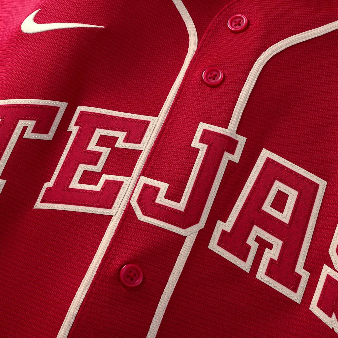 Men's Texas Rangers Jacob deGrom Nike Red 2026 City Connect Stadium Jersey