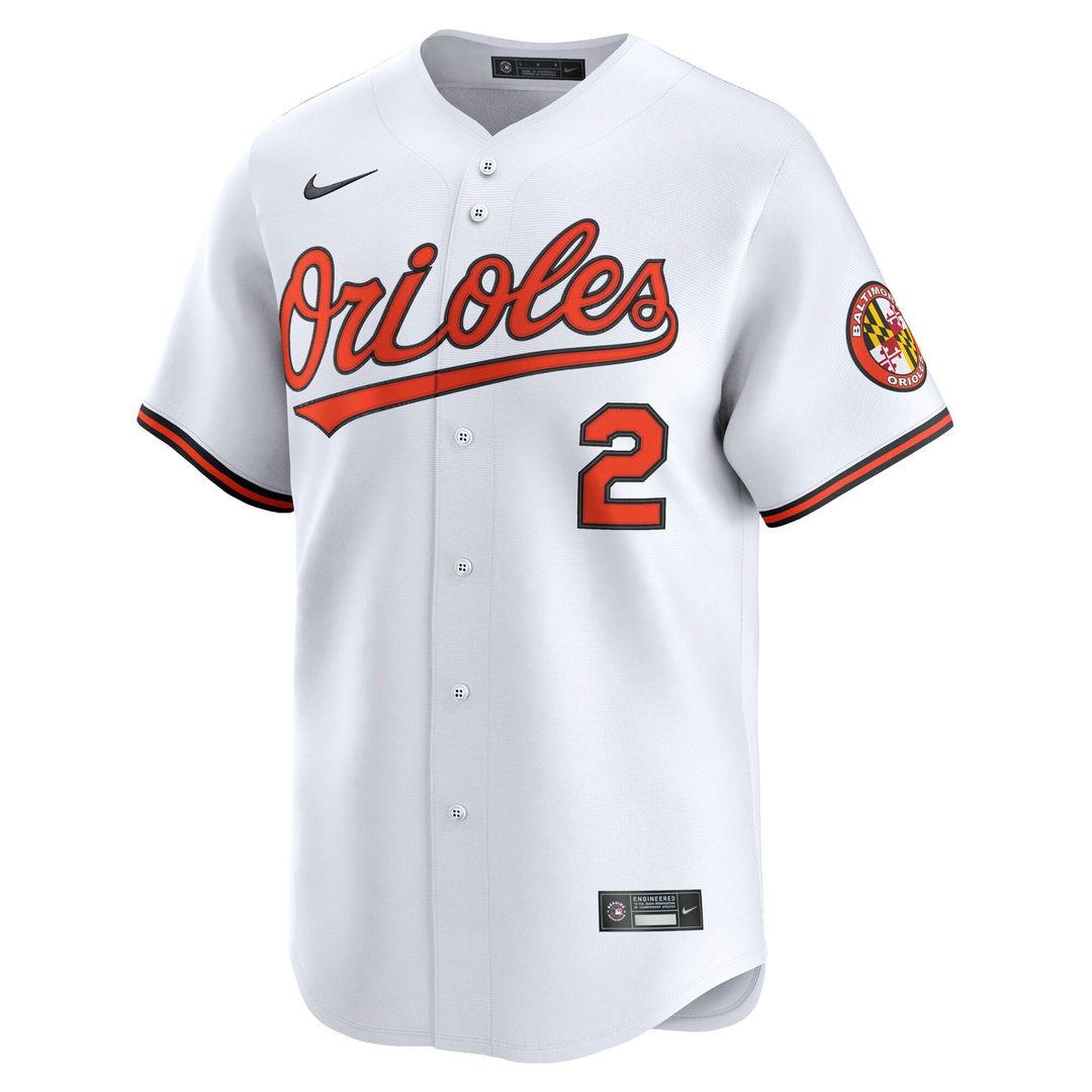 Men's Baltimore Orioles Gunnar Henderson Nike White Home Limited Player Jersey