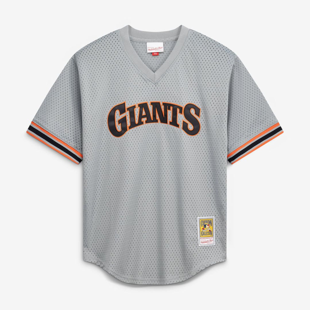 Men's San Francisco Giants Will Clark Mitchell & Ness Gray Authentic Batting Practice Jersey