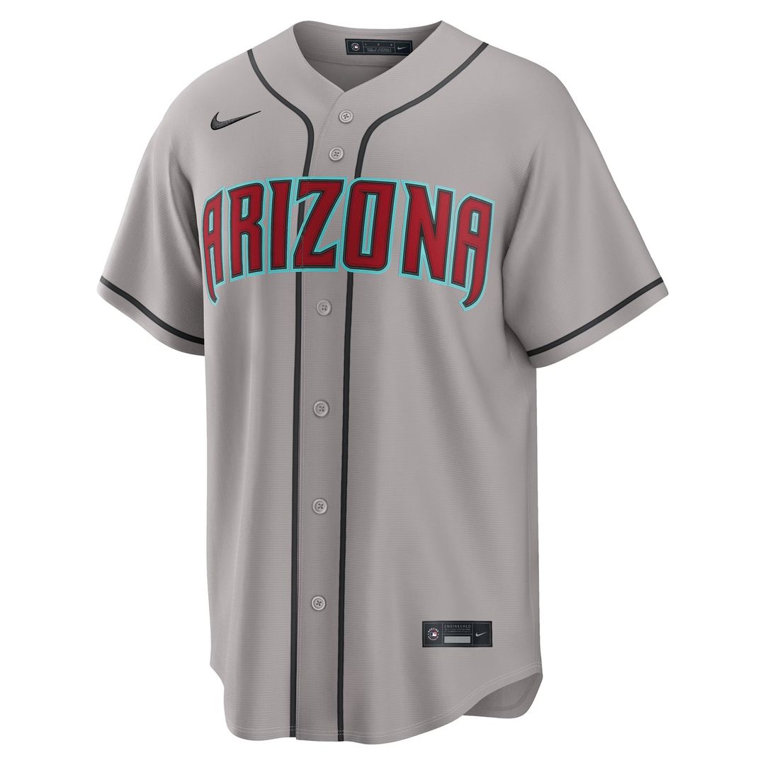 Men's Arizona Diamondbacks Corbin Carroll Nike Gray Road Replica Jersey