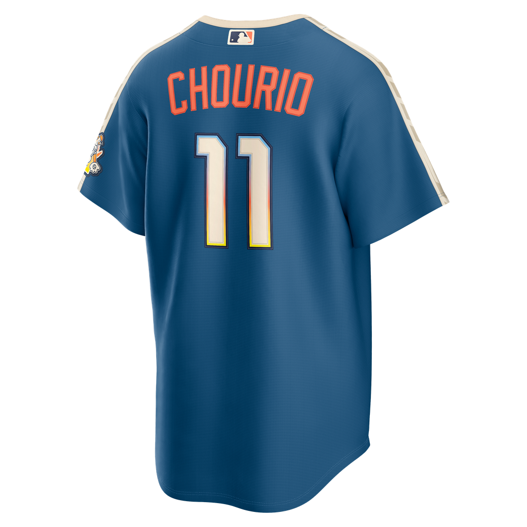 Men's Milwaukee Brewers Jackson Chourio Nike Mineral Blue 2026 City Connect Stadium Jersey