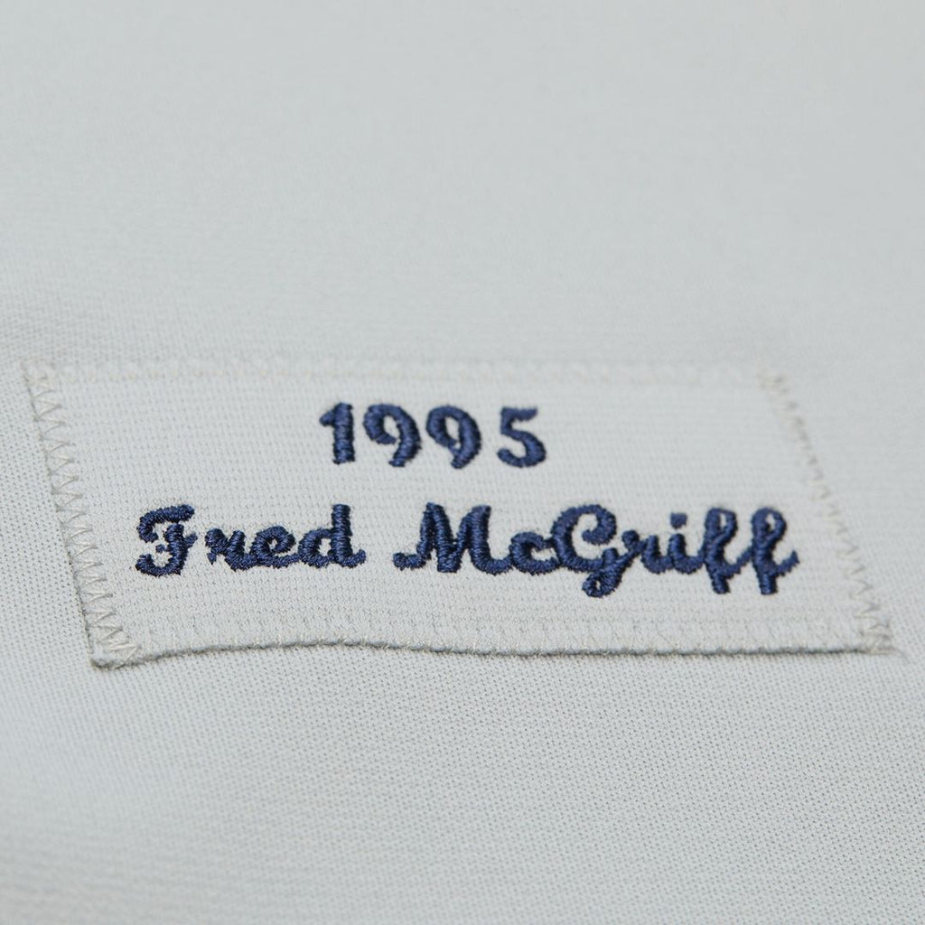Men's Atlanta Braves Fred McGriff Mitchell & Ness Gray 1995 Throwback Authentic Jersey
