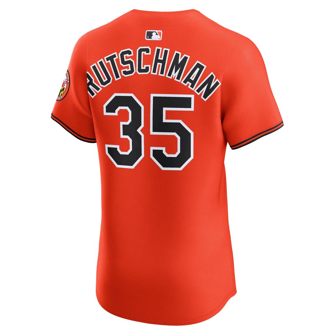 Men's Baltimore Orioles Adley Rutschman Nike Orange Alternate 2 Elite Jersey