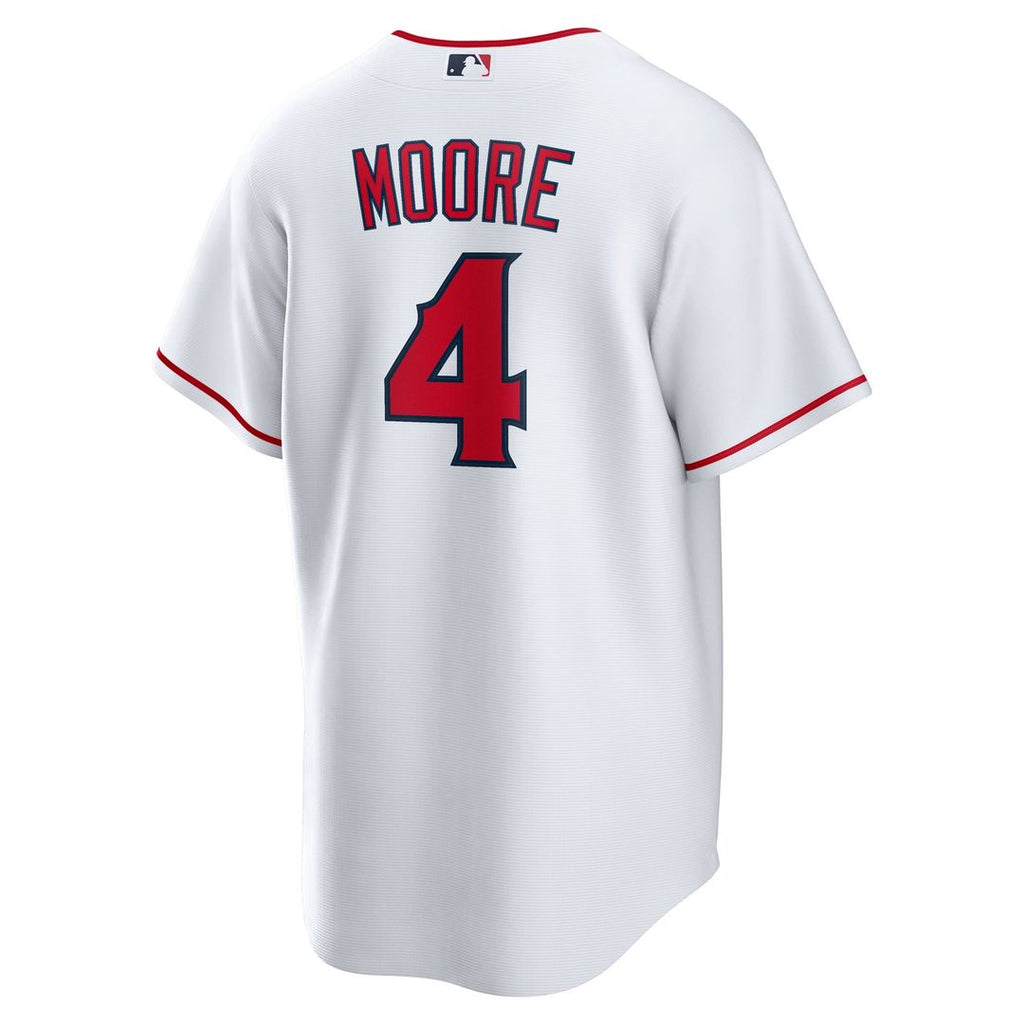 Men's Los Angeles Angels Christian Moore Nike White Home Replica Jersey