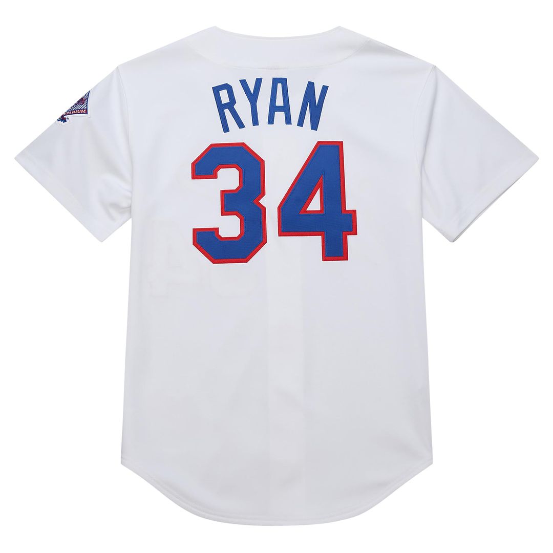 Men's Texas Rangers Nolan Ryan Mitchell & Ness White 1993 Cooperstown Collection Authentic Jersey