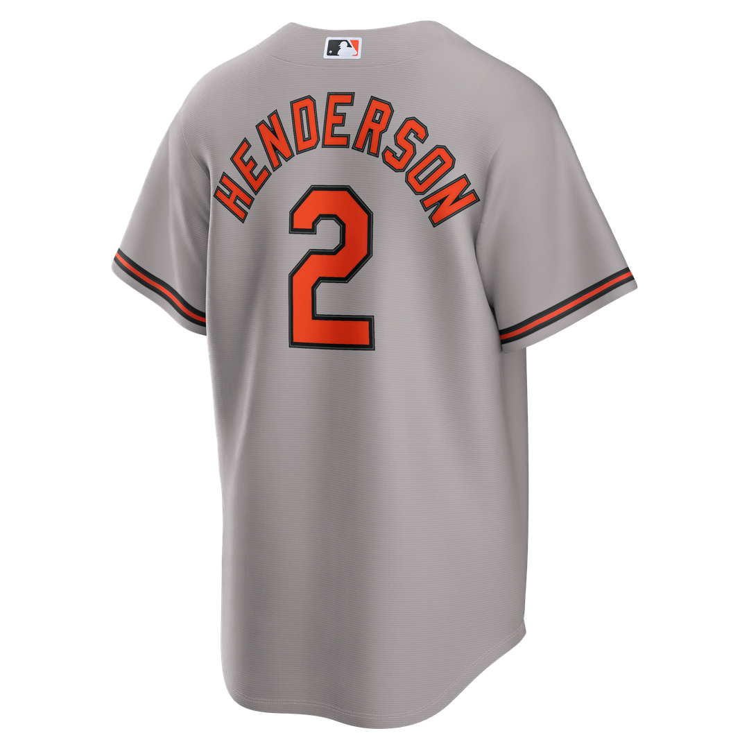 Men's Baltimore Orioles Gunnar Henderson Nike Gray Road Replica Jersey