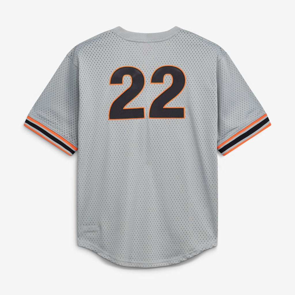 Men's San Francisco Giants Will Clark Mitchell & Ness Gray Authentic Batting Practice Jersey