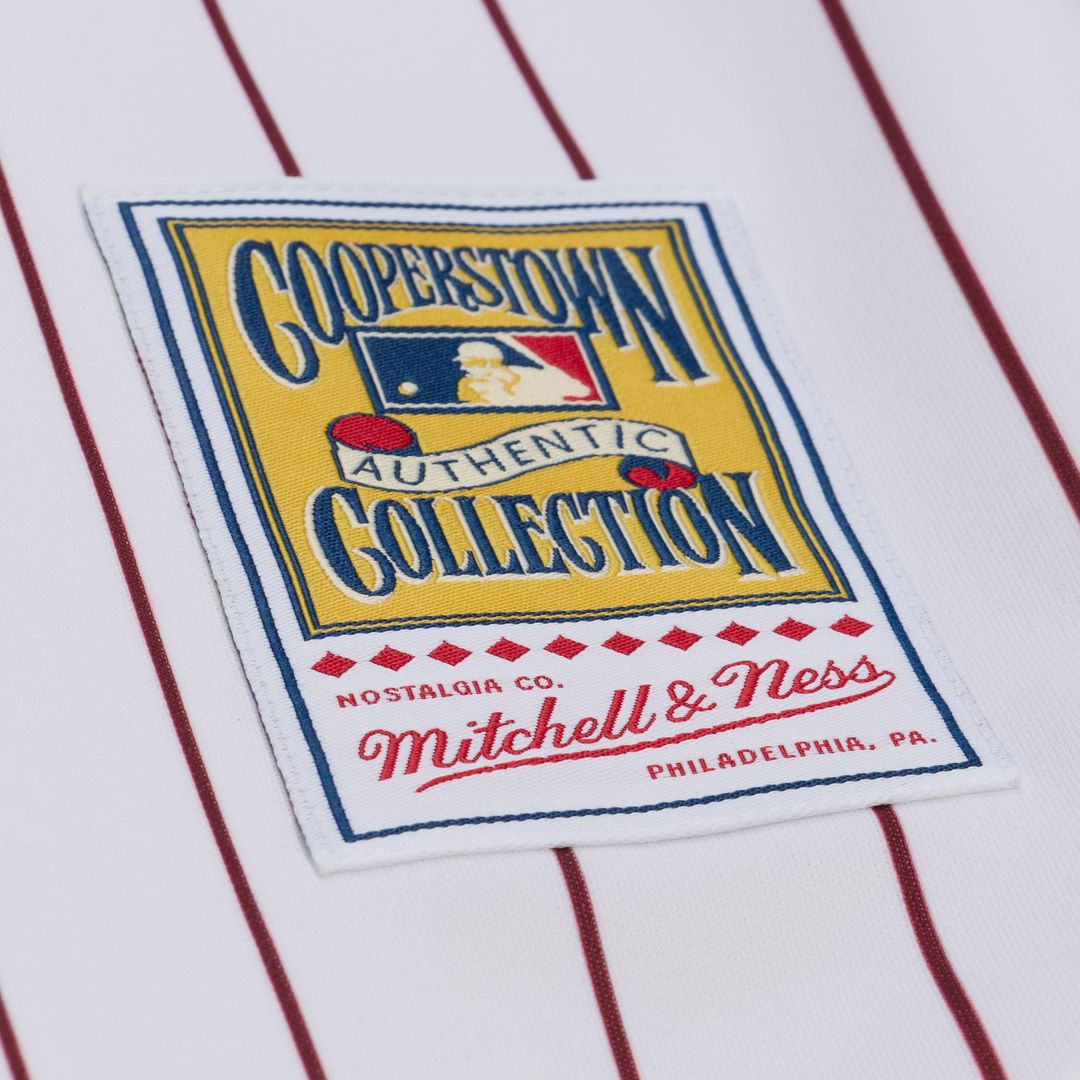 Men's Philadelphia Phillies Chase Utley Mitchell & Ness White 2003 Cooperstown Collection Authentic Jersey