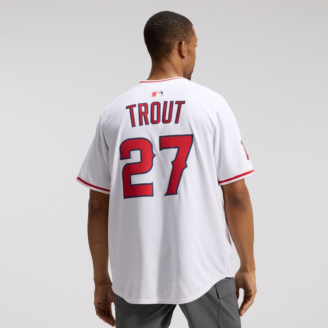 Men's Los Angeles Angels Mike Trout Nike White Home Limited Player Jersey