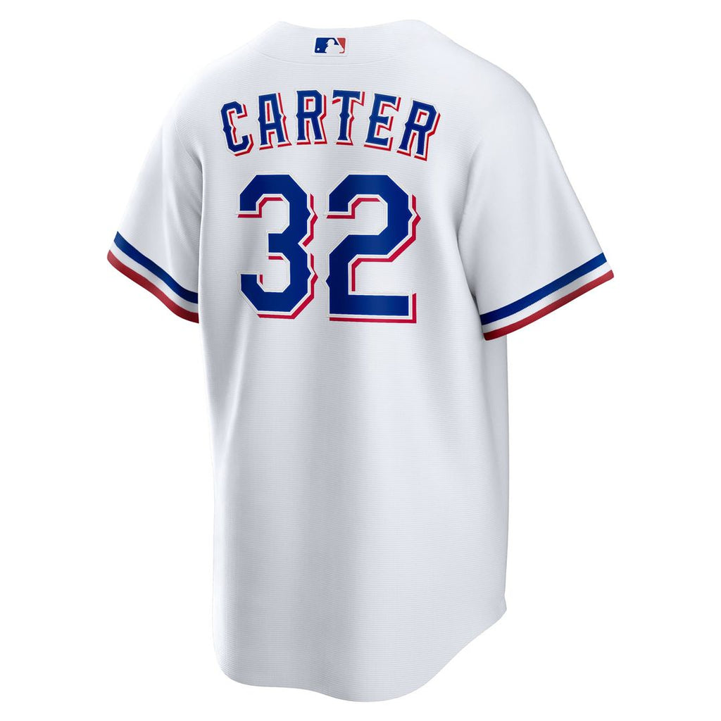 Men's Texas Rangers Evan Carter Nike White Home Replica Jersey