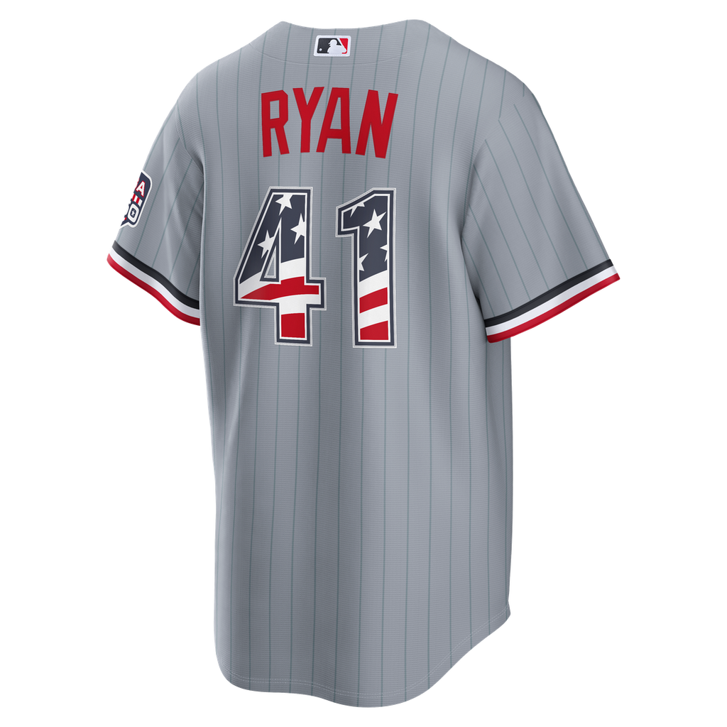 Fourth of July Men's Minnesota Twins Joe Ryan Nike Gray USA 250 Stadium Jersey