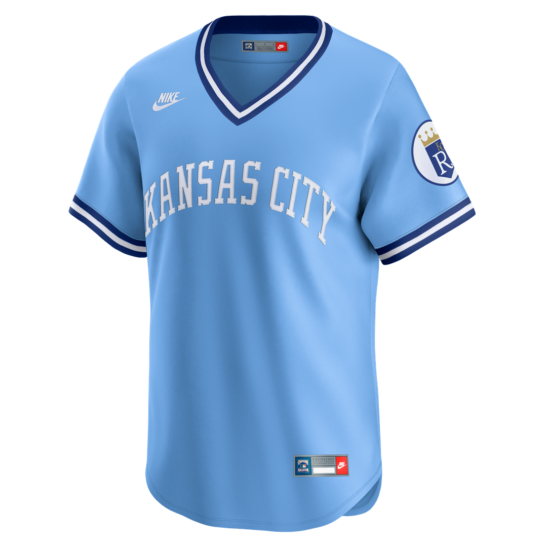 Men's Kansas City Royals Bo Jackson Nike Light Blue Throwback Cooperstown Collection Limited Jersey