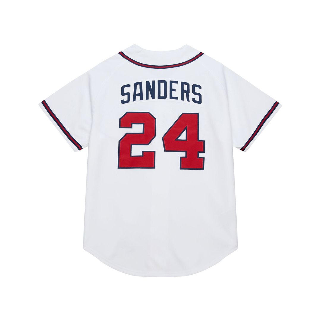 Men's Atlanta Braves Deion Sanders Mitchell & Ness White Cooperstown Collection 1992 Authentic Jersey